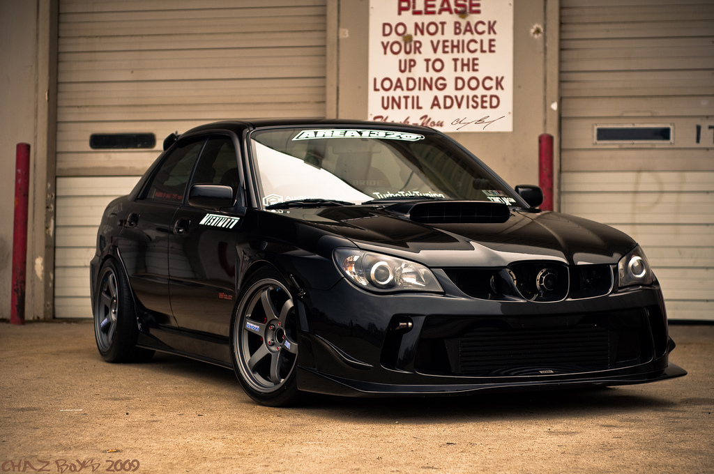 photo 1 Subaru Impreza WRX STi custom wheels Rays Engineering Volk Racing TE37 18x9.5, ET +22, tire size 255/35 R18. x ET
