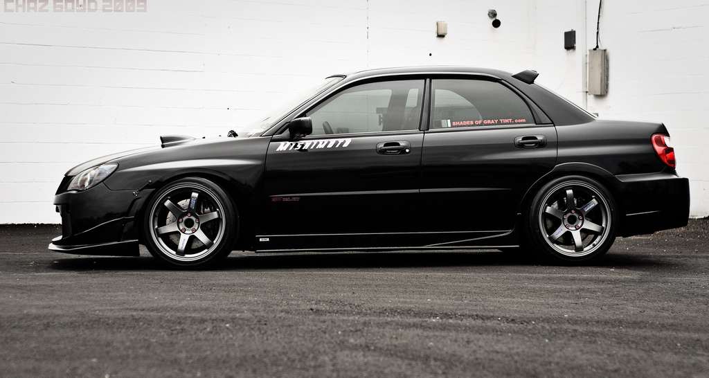 photo 2 Subaru Impreza WRX STi custom wheels Rays Engineering Volk Racing TE37 18x9.5, ET +22, tire size 255/35 R18. x ET