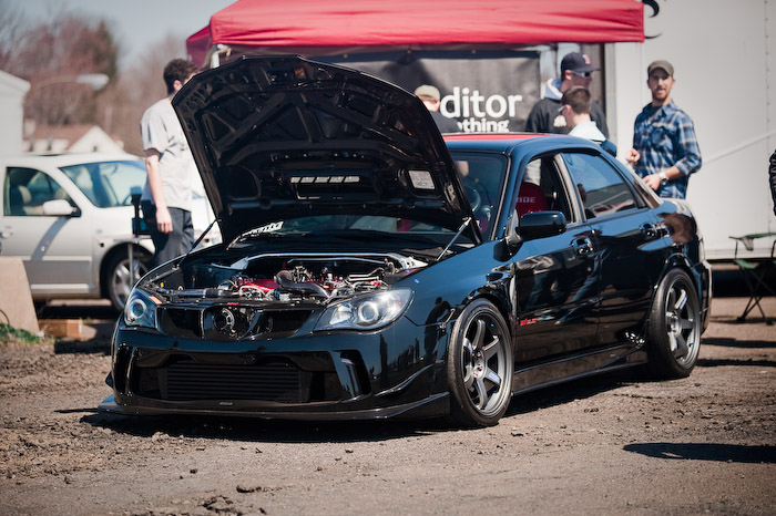 photo 4 Subaru Impreza WRX STi custom wheels Rays Engineering Volk Racing TE37 18x9.5, ET +22, tire size 255/35 R18. x ET