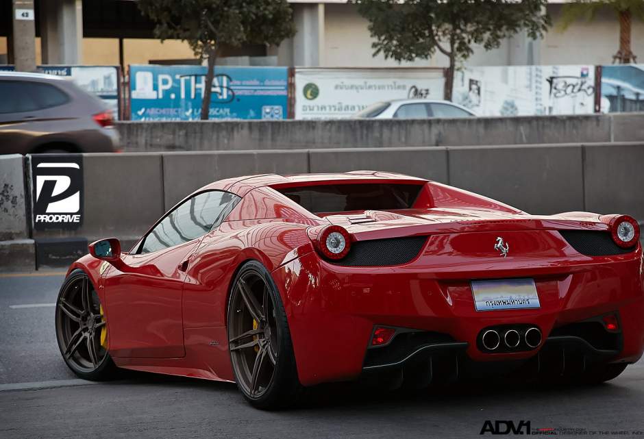 photo 4 Ferrari 458 Italia custom wheels ADV.1 05 MV1 CS 21x9.0, ET , tire size X R21. 22x12.0 ET 