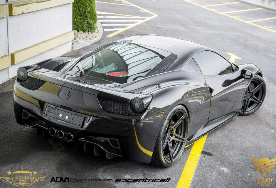 photo 5 Ferrari 458 Italia custom wheels ADV.1 05MV2SL 21x9.5, ET , tire size X R21. 22x12.5 ET 