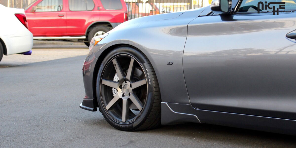 photo 2 Infiniti Q50 custom wheels Niche Verona - M150 19x8.5, ET , tire size 245/40 R19. 19x9.5 ET