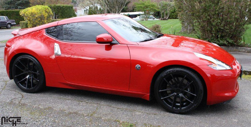 photo 2 Nissan 370Z custom wheels Niche Targa - M130  19x9.5, ET , tire size X R19. 20x10.5 ET 