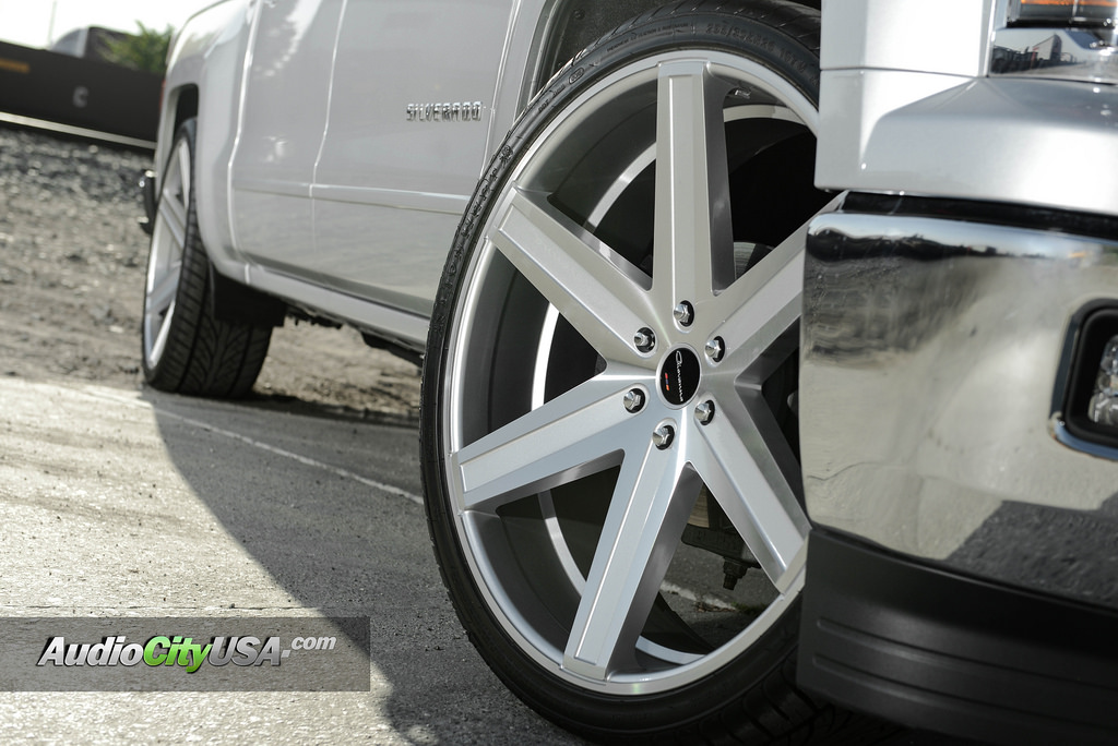 photo 1 Chevrolet Silverado 1500 custom wheels Giovanna Dramuno 6 26x10.0, ET , tire size 295/30 R26. x ET