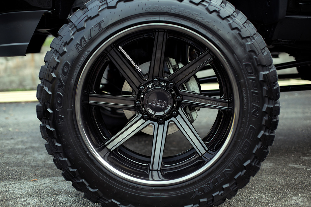photo 1 GMC Sierra 2500HD custom wheels ADV 08R Truck Spec 24x15.0, ET , tire size 395/50 R24. x ET 