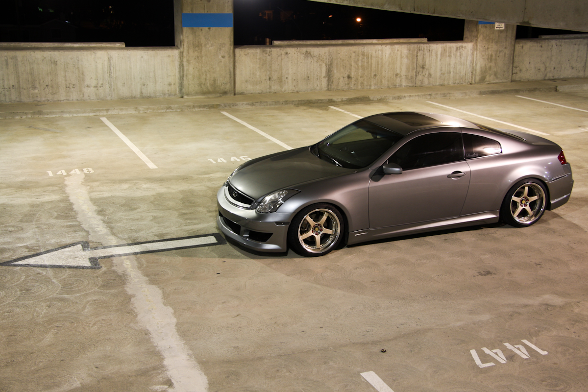 photo 2 Infiniti G35 custom wheels Rays Gramlights 57f pro 19x9.5, ET +7, tire size 245/40 R19. 19x10.5 ET+7 255/40 R19