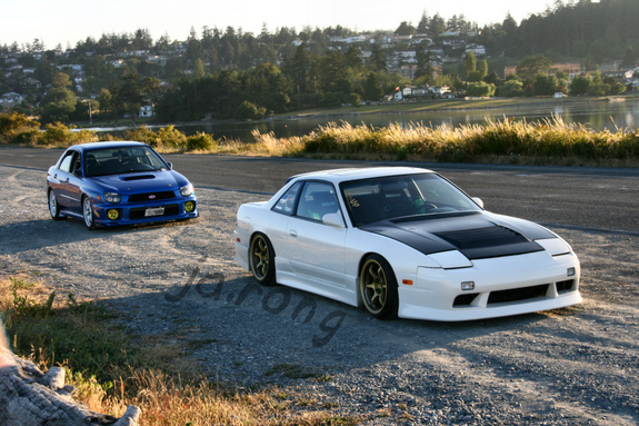 photo 8 Nissan S13 custom wheels Yokohama Advan RG 17x9.5, ET +9, tire size 215/40 R17. x ET 225/45 R