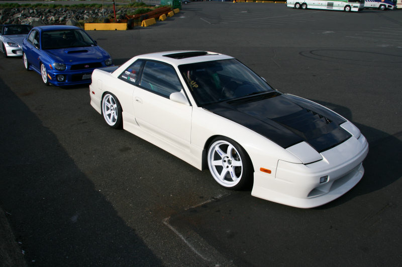photo 2 Nissan S13 custom wheels Rays Engineering Volk Racing TE37 18x9.5, ET +9, tire size 225/35 R18. x ET 225/40 R