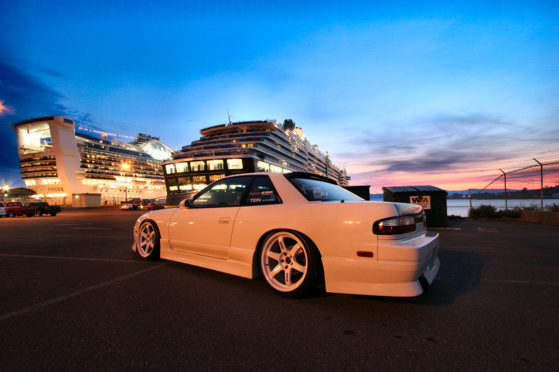 photo 3 Nissan S13 custom wheels Rays Engineering Volk Racing TE37 18x9.5, ET +9, tire size 225/35 R18. x ET 225/40 R